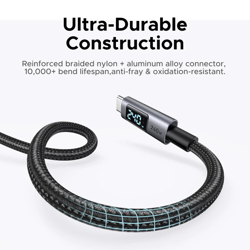 UGREEN 240W USB-C Cable with Digital Power Display
