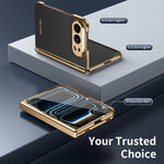 Synthetic Leather Anti-Shock Case with Raised Camera Ring for iPhone Duo