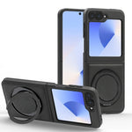 Premium Shockproof Leather Flip Case with 360° Ring Bracket for Samsung Galaxy Z Flip 6