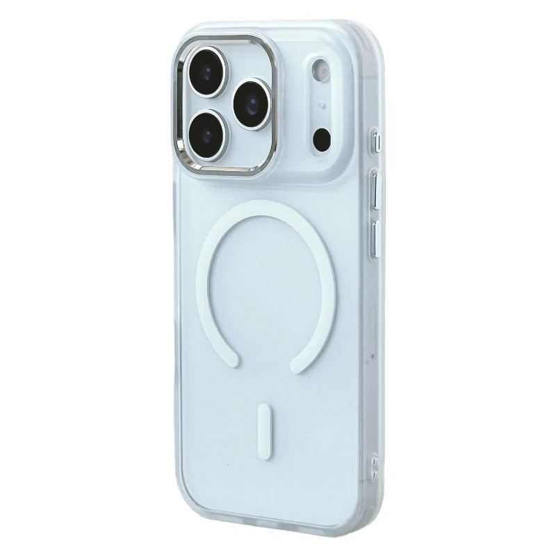Heavy Duty Matte Translucent MagSafe Shockproof Case with Alloy Lens Cover for iPhone 17 Series