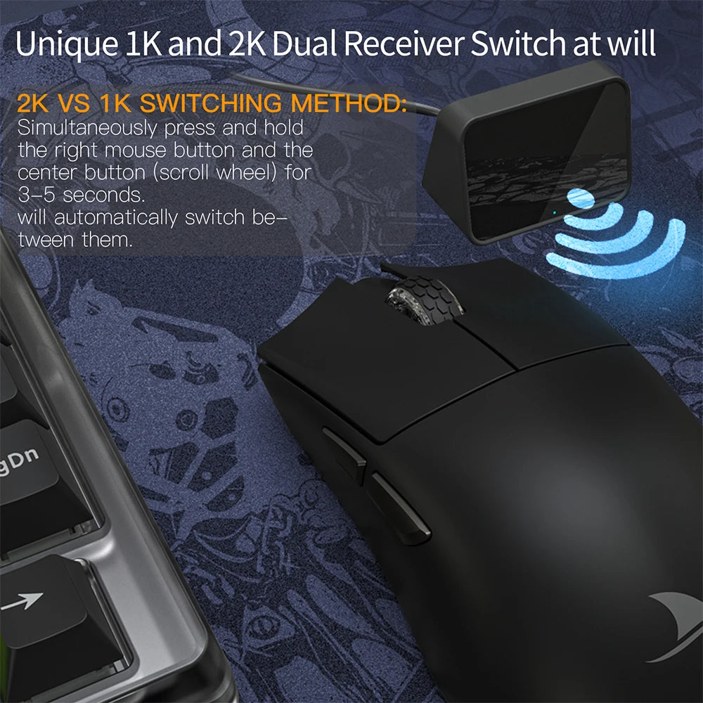 Darmoshark M3-S 2000Hz Polling Rate Gaming Mouse