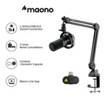 Maono Multi-Connection Hybrid Podcast Microphone