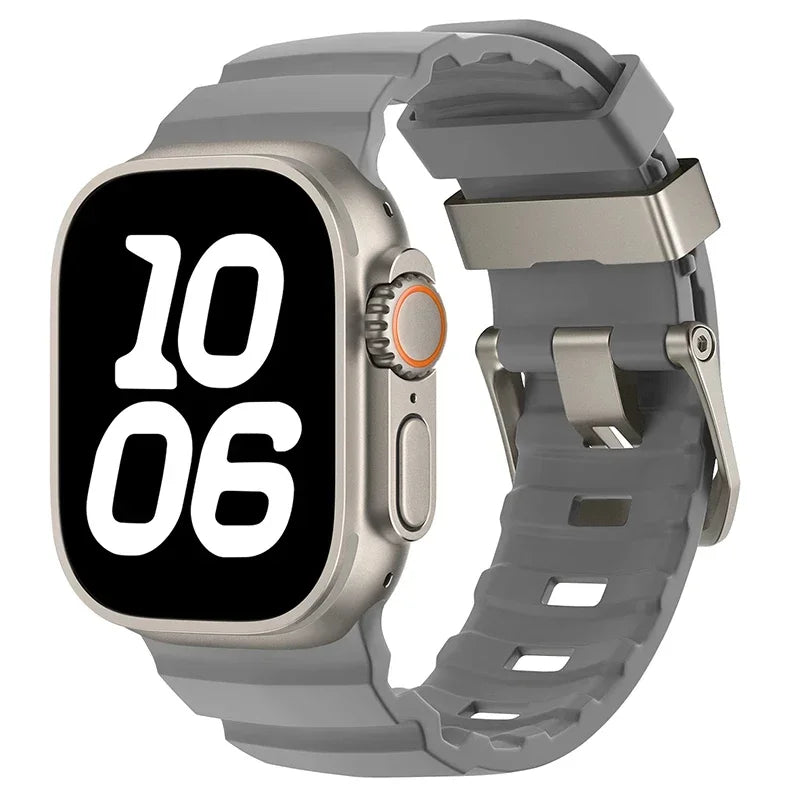 Durable Silicone Sport Strap for Apple Watch