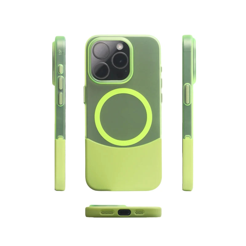 Fluorescent Green Slim Matte MagSafe Case for iPhone 17 Series
