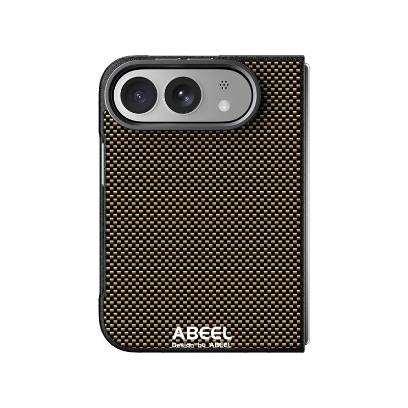 Carbon Weave MagSafe Case with Dual Camera Lens Protection Ring for iPhone Duo