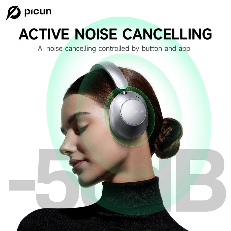 Picun F6 Active Noise Cancelling Bluetooth Headset