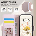 Leather Folio Wallet Case with Strap and Mirror for iPhone 17 Series