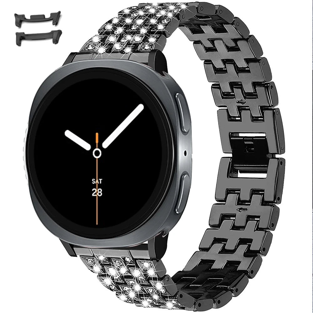 Luxury Diamond Stainless Steel Band for Samsung Galaxy Watch 8 & Galaxy Watch 8 Classic