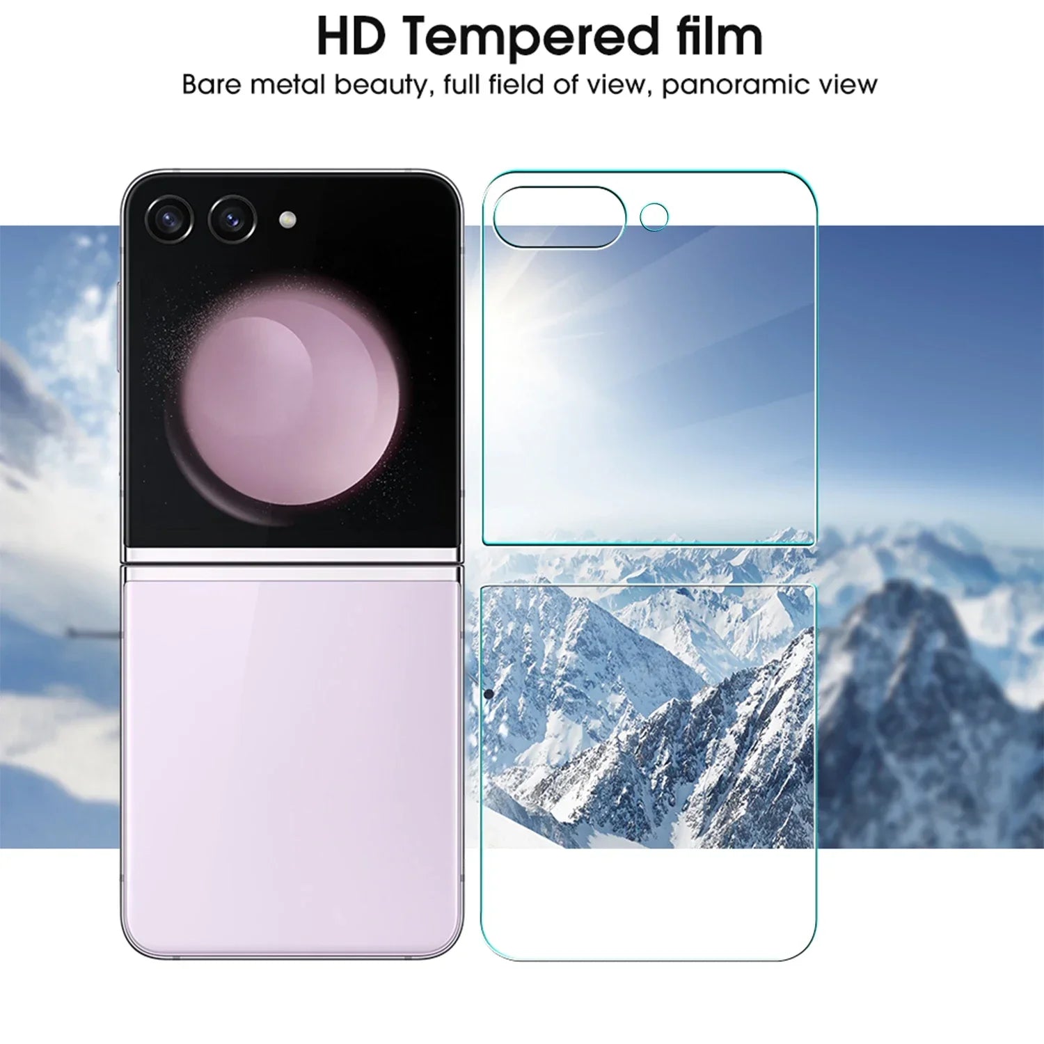 Samsung Galaxy Z Flip 7 Front & Back Tempered Glass Screen Protector