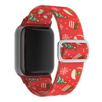 Christmas-Themed Elastic Band for Apple Watch