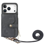Multi-Functional Crossbody Leather Case with Card Slots & Zipper Pouch for iPhone 17 Series