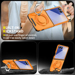 Samsung Galaxy Z Flip 7 Luxury Magnetic Charging Case with Ring Holder