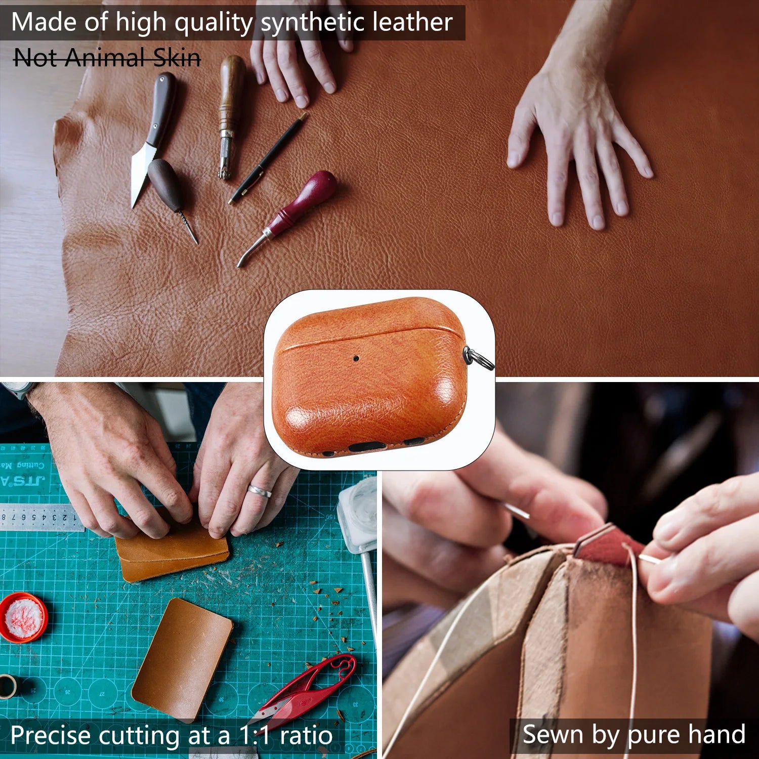 Luxury Leather Protective Case for AirPods Pro 2