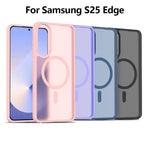 Matte Translucent Magnetic Case for Samsung Galaxy S25 Edge