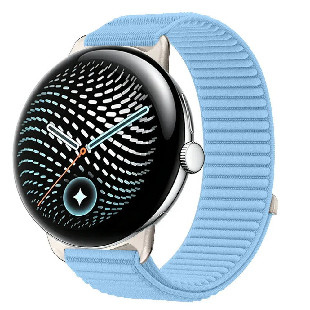 Elastic Nylon Watch Band with Velcro Adjustment Strap for Google Pixel Watch 4