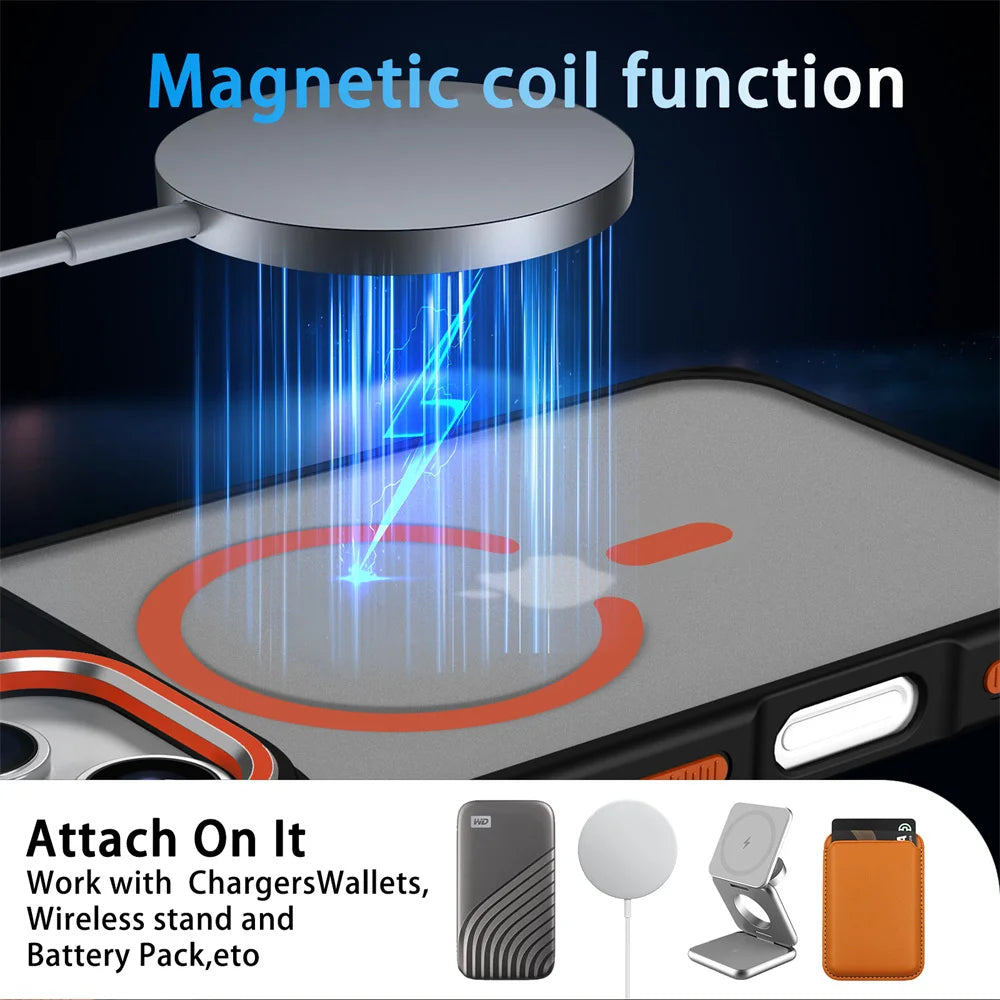 Colorful Border Shockproof MagSafe PC Case for iPhone 17 Series