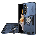 TPU Sliding Camera Shield Case with 360° Rotatable Ring Kickstand for Samsung Galaxy S25 Series
