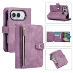 Leather Crossbody Wallet Case with 9 Card Slots for iPhone Duo