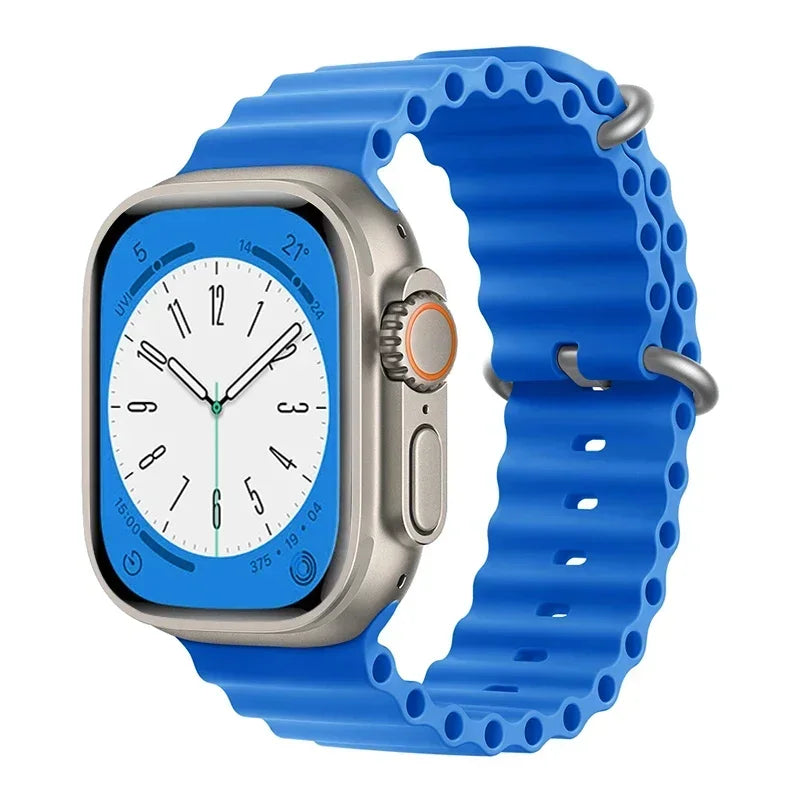 Breathable Ocean-Inspired Silicone Sport Band for Apple Watch