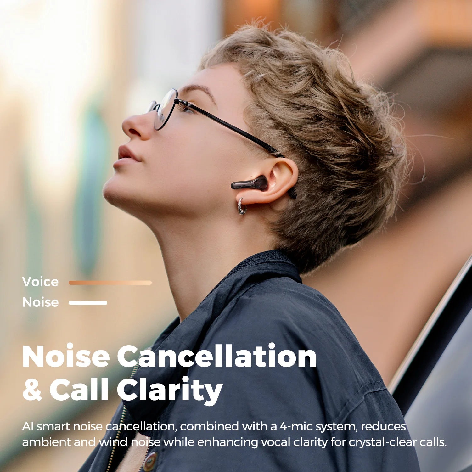 SoundPEATS Air5 Lite Bluetooth 5.4 Semi In-Ear Earbuds