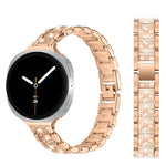 Diamond-Pattern Metal Link Bracelet with Quick-Release Attachment for Samsung Galaxy Watch 8 & Galaxy Watch 8 Classic