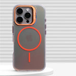 Premium Shockproof Laser Gradient MagSafe Case with Built-In Kickstand for iPhone 15 Series