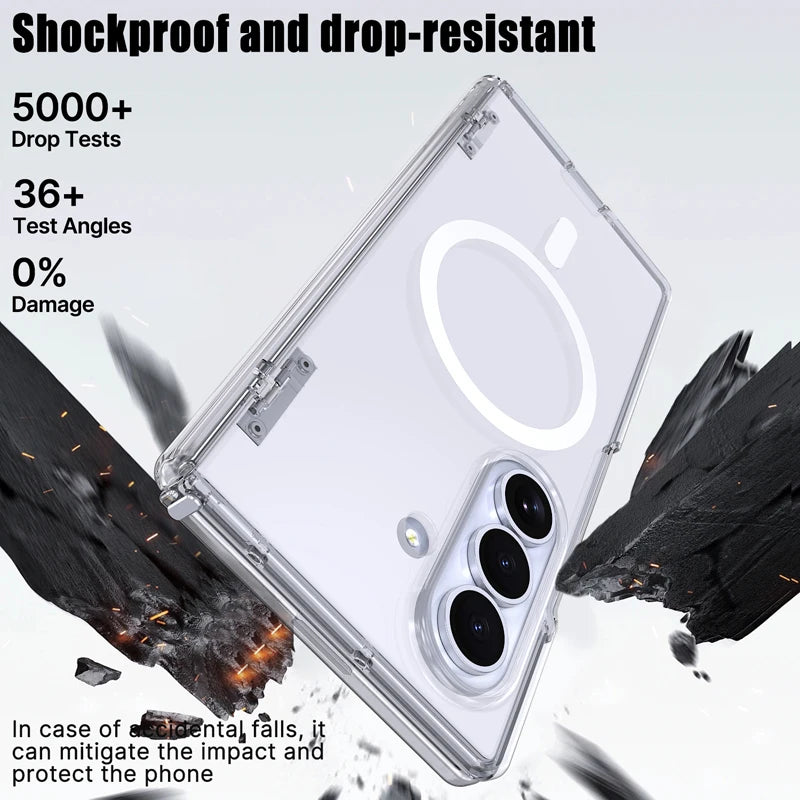 Shockproof Transparent Hinge Protection Case for Samsung Galaxy Z Fold 8 Ultra