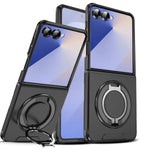 Samsung Galaxy Z Flip 7 Luxury Magnetic Charging Case with Ring Holder