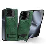 Google Pixel 10 Pro Fold Protective Leather Magnetic Case with Kickstand