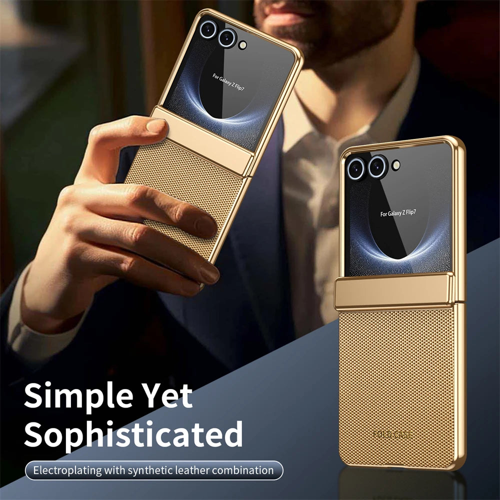 Luxury Diamond Pattern Leather Case with Screen Protector for Samsung Galaxy Z Flip 8