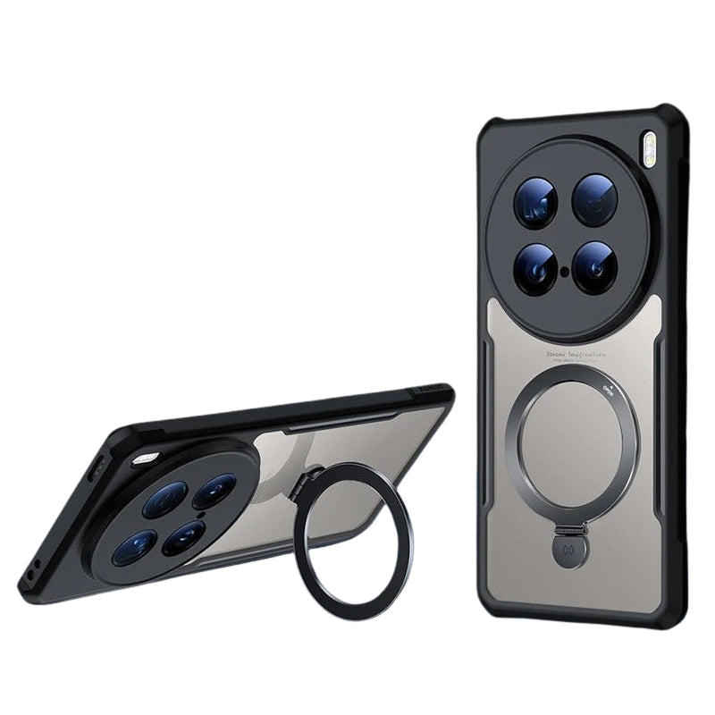 VIVO X100 Series Airbag Anti-Shock Case with Camera Protection and Clear Magnetic Holder