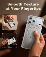 Leather Bumper Case with 360° Rotating Ring Stand for iPhone 18 Series