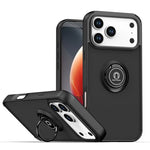 Shockproof Armor Matte Case with Magnetic Ring Holder for iPhone 17 Series