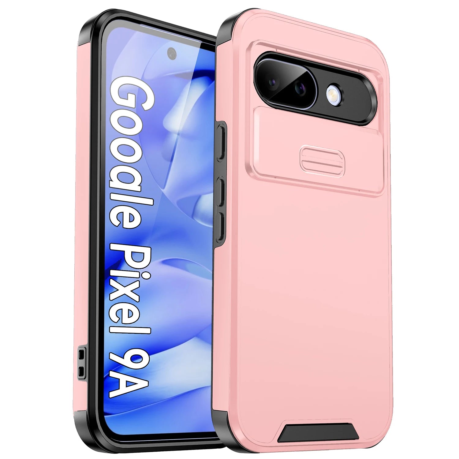 Heavy-Duty Rugged Armor Case with Sliding Camera Protection for Google Pixel 9A