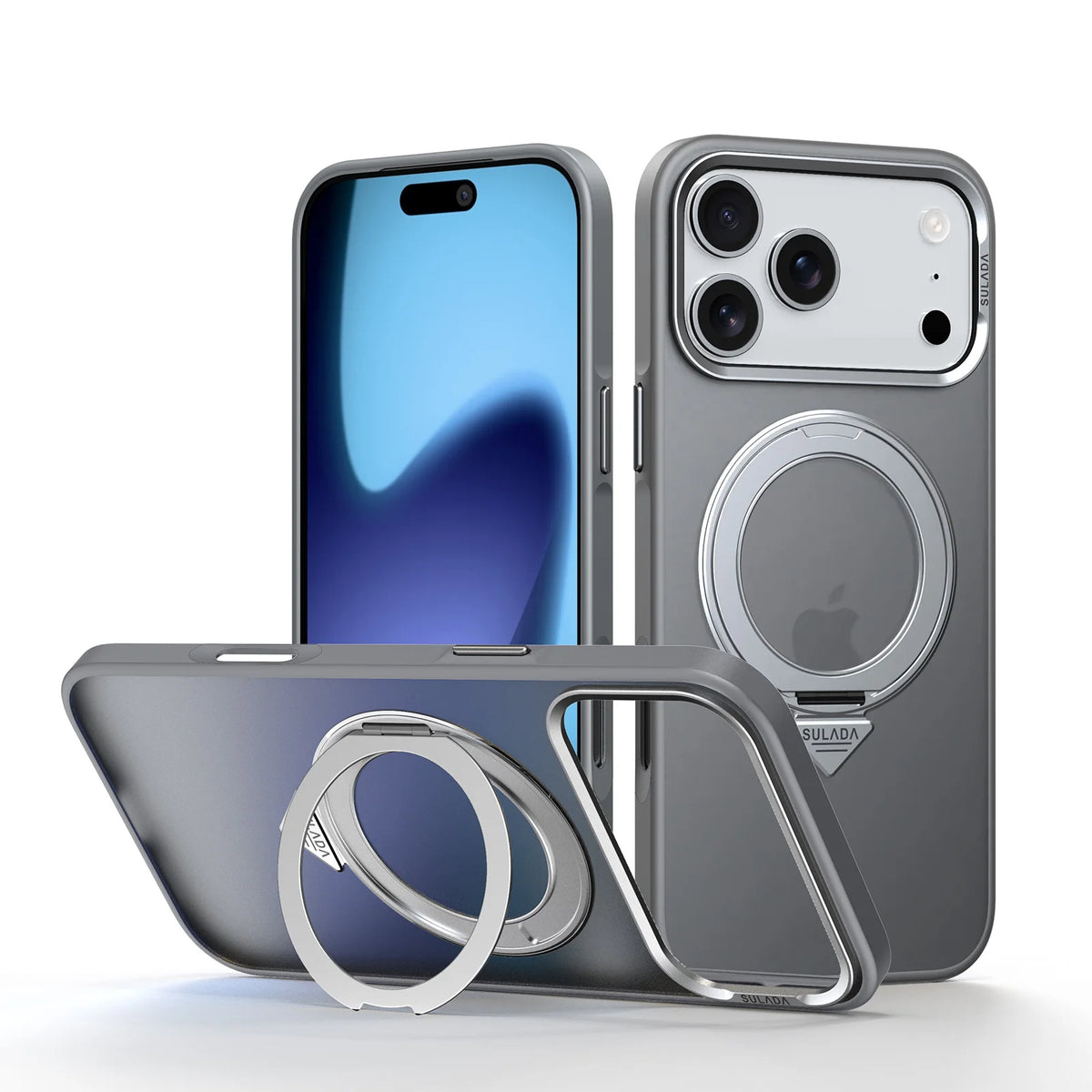 Shockproof Slim-Fit MagSafe Case with 360° Rotating Kickstand for iPhone 18 Series