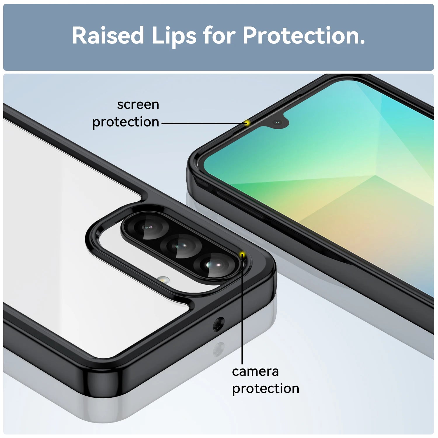 Samsung Galaxy A26 Clear Hard Case with Translucent Back Shell