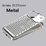 Shockproof Aluminum Metal Bumper Shell with Perfume Cooling Design for iPhone 16 Series