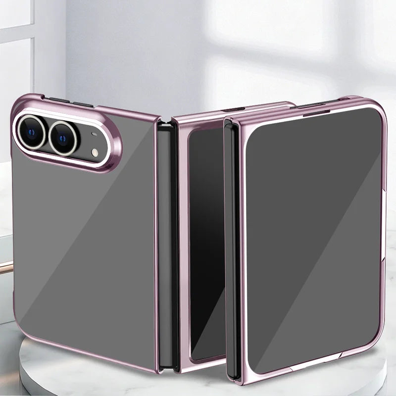 Clear Electroplated Hard PC Case for iPhone Duo