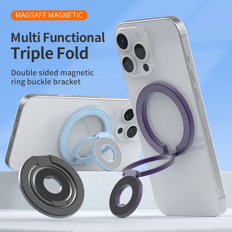 MagSafe-Compatible Magnetic Ring Grip & Kickstand