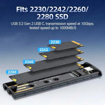 KEBIDUMEI Tool-Free M.2 SSD External Enclosure USB 3.2