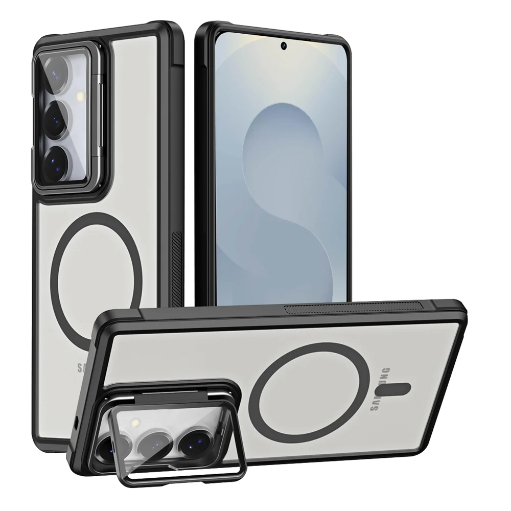 Luxury Magnetic Shockproof Case with Acrylic Camera Lens Protection for Samsung Galaxy S26 Series