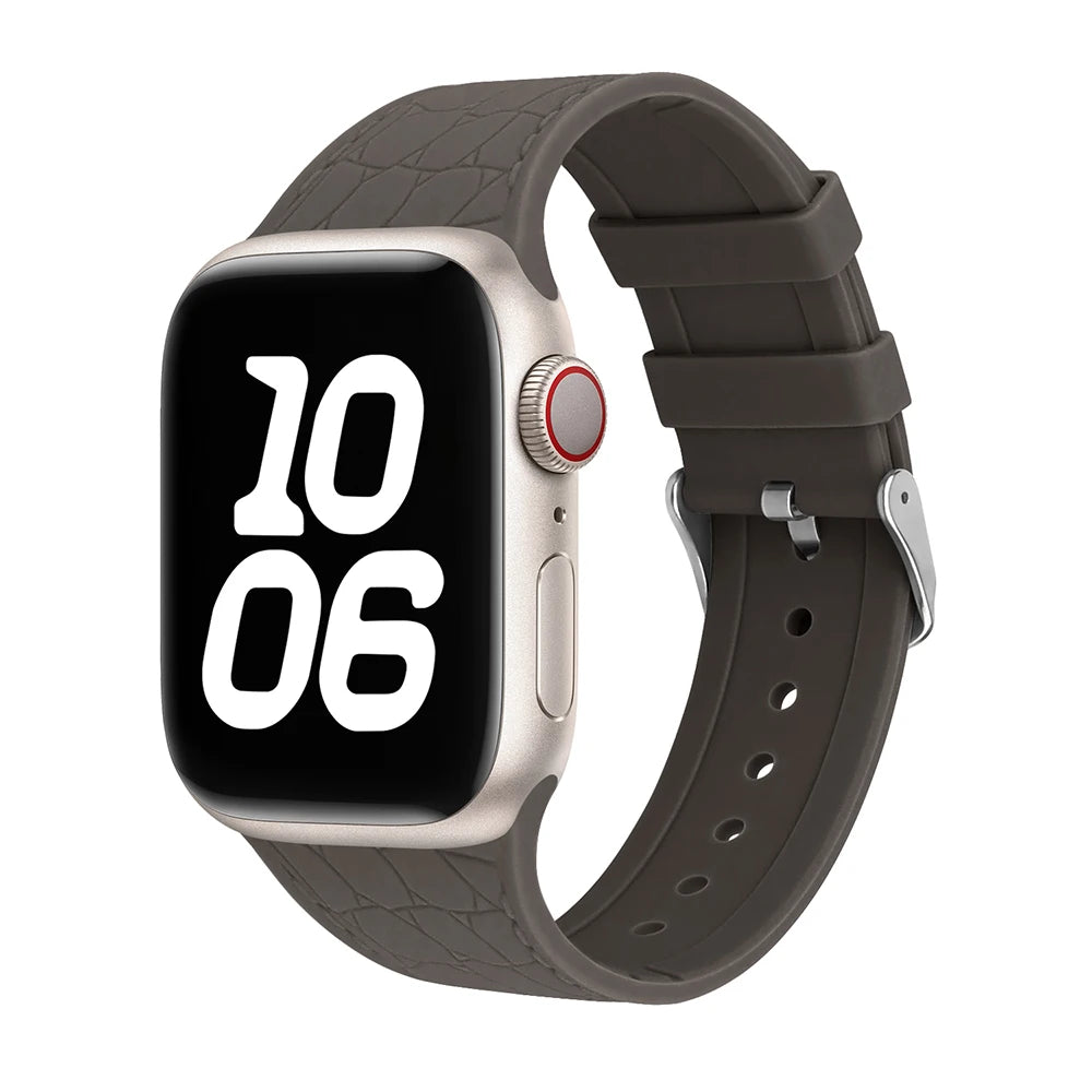 Soft Lychee Pattern Silicone Strap for Apple Watch