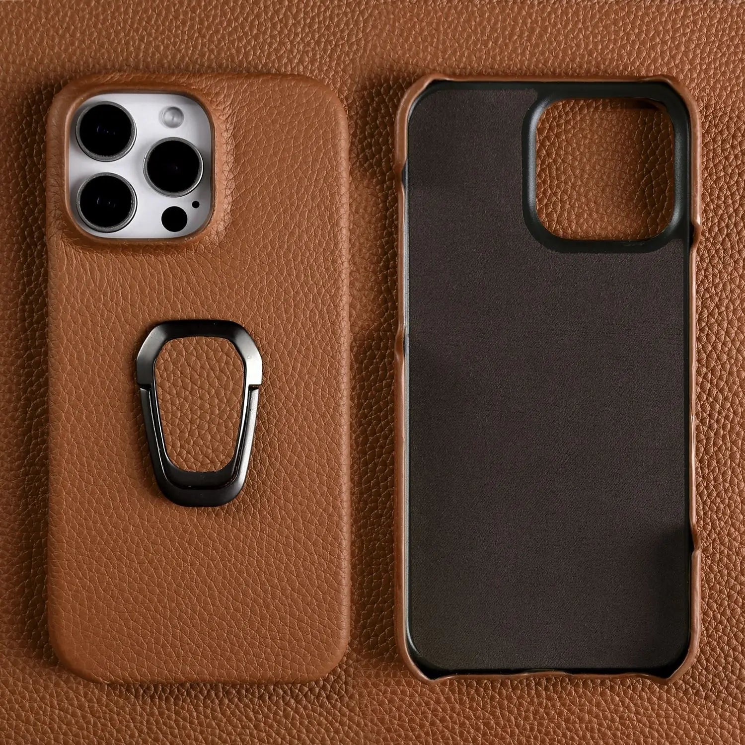 Genuine Leather Protective Case for iPhone 15 Series
