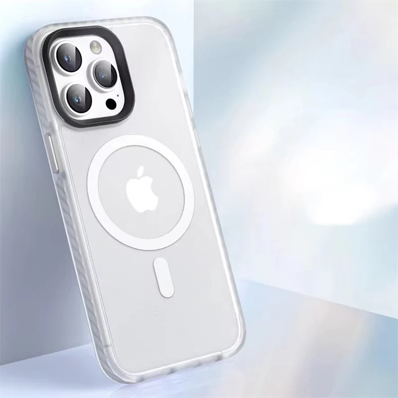 Durable Matte Translucent MagSafe Armor Case for iPhone 16 Series