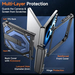 Heavy-Duty Magnetic Case with Kickstand for Samsung Galaxy Z Flip 8