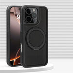 iPhone 16 Series PU Leather MagSafe Case with 360° Rotating Ring Holder
