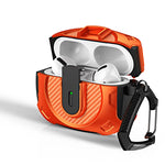 Secure Lock Carbon Fiber Hard Shell Case for AirPods Pro