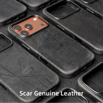 Premium Scars Pull-Up Leather MagSafe Case for iPhone 17 Series