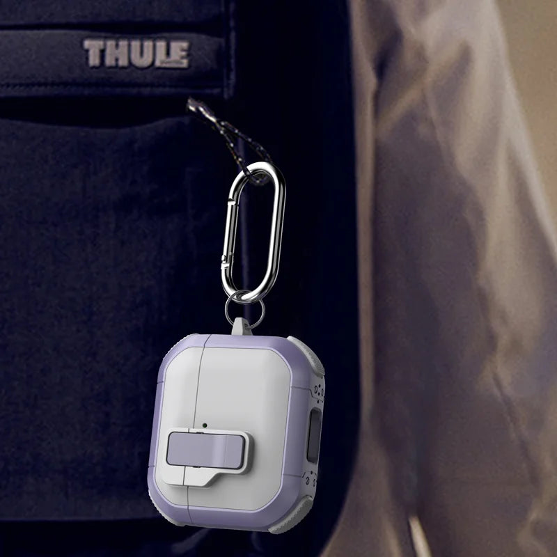 Self-Ejecting Magnetic Headphone Case with Carabiner for AirPods Pro