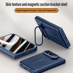 Leather Hinge Protection Case with Integrated Kickstand for iPhone Duo